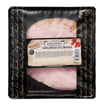 Griljerad julskinka skivad